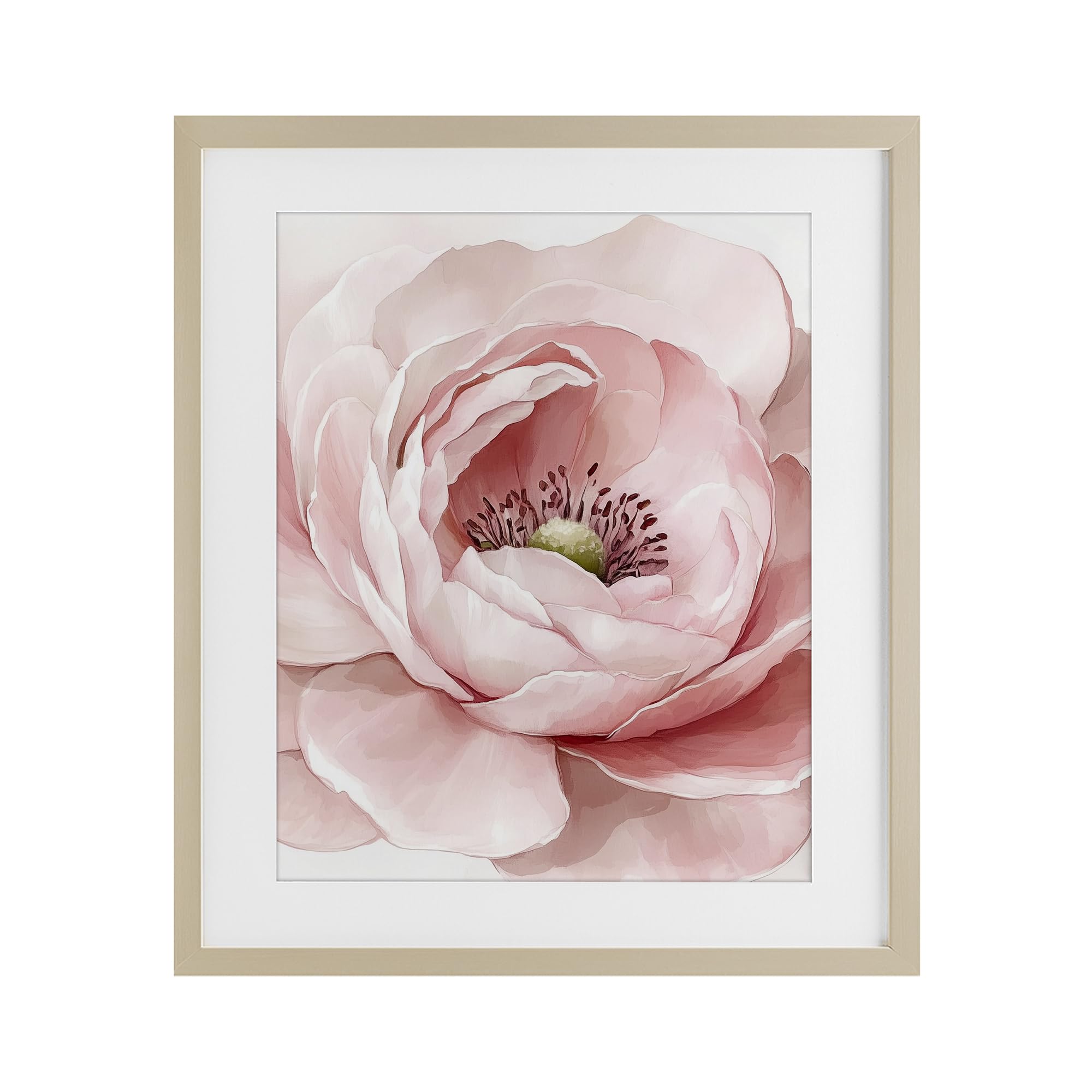 Affiche encadrée noire de pétales roses tableau décoration murale sous verre 40x33 cm