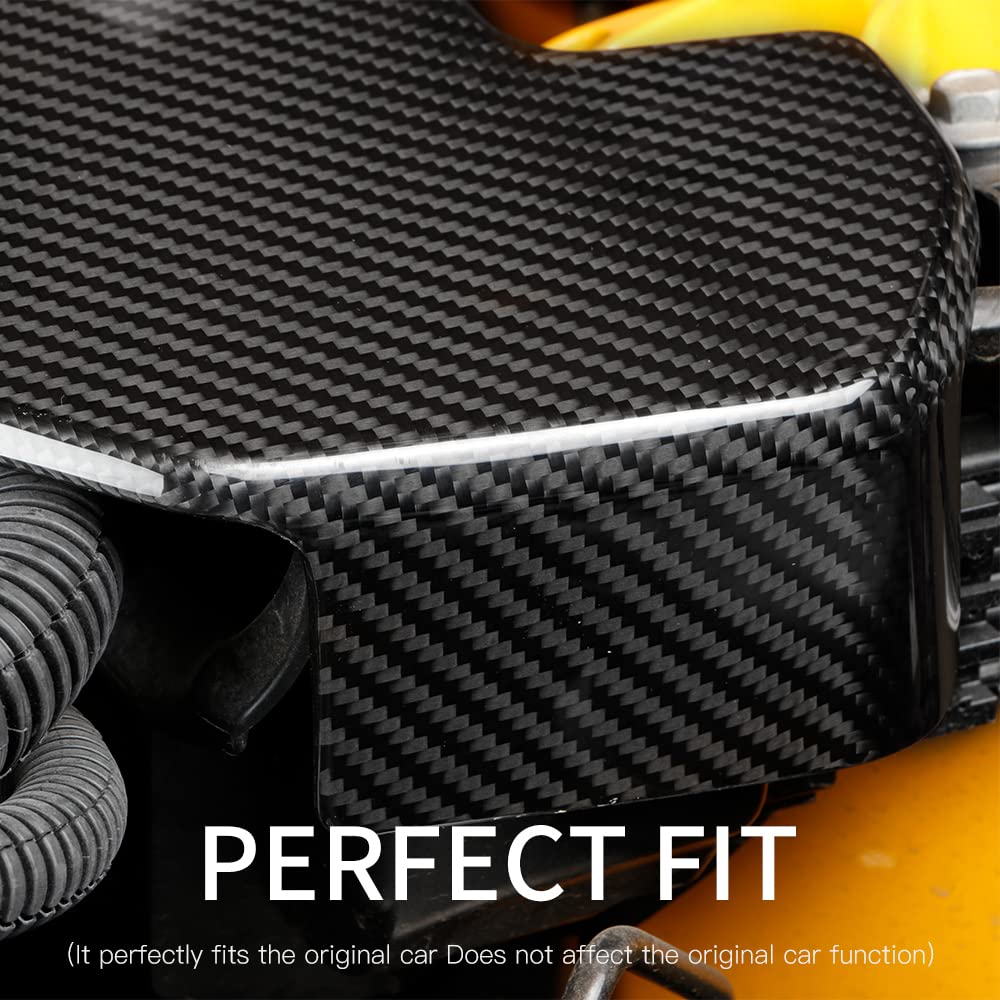 JSWAN Carbon Fiber Engine Room Wire Protection Cover for Toyota Supra A90 GR MK5 Car Hood Modification Parts Engine Room Harness Cover Automobile Exterior Replacement Accessories Gloss