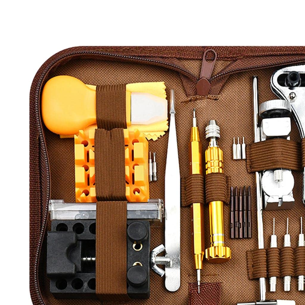 149-teiliges Uhrenreparaturset mit Werkzeug, Federstegwerkzeug, Batteriewechsel, Gliederentferner, Bandeinstellung für Uhren