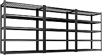 Vista 27 de Estantería de garaje de 71 pulgadas de alto, estantes de almacenamiento de 5 niveles, metal resistente, estante ajustable de acero para almacén