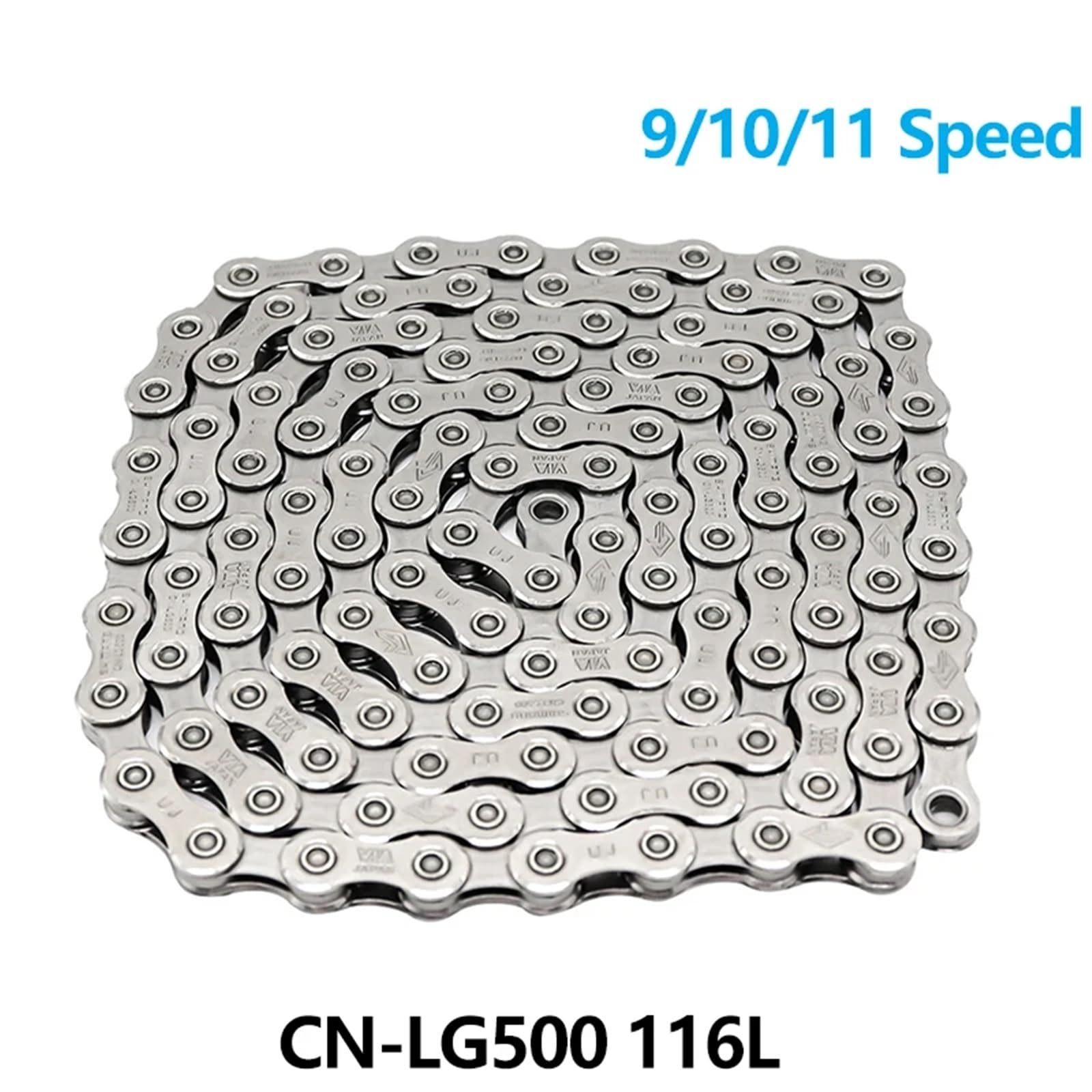 Fahrradkette 9-fach, 10-fach, 11-fach Kette CN-LG500 116L 118L 120L 122L 124L for Rennräder Originalteile für Fahrradreparatur(116L)