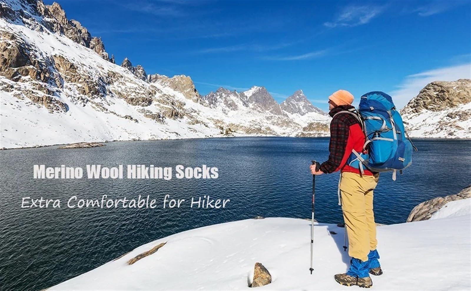 Calze da Sci Calzini da trekking Calzini di lana for uomo Donna Calzini da sci in lana 80% Calzini termici spessi invernali da uomo Camminano caldi anti-odore(Green A ( 4 Pairs ),Euro Size L(43-46))