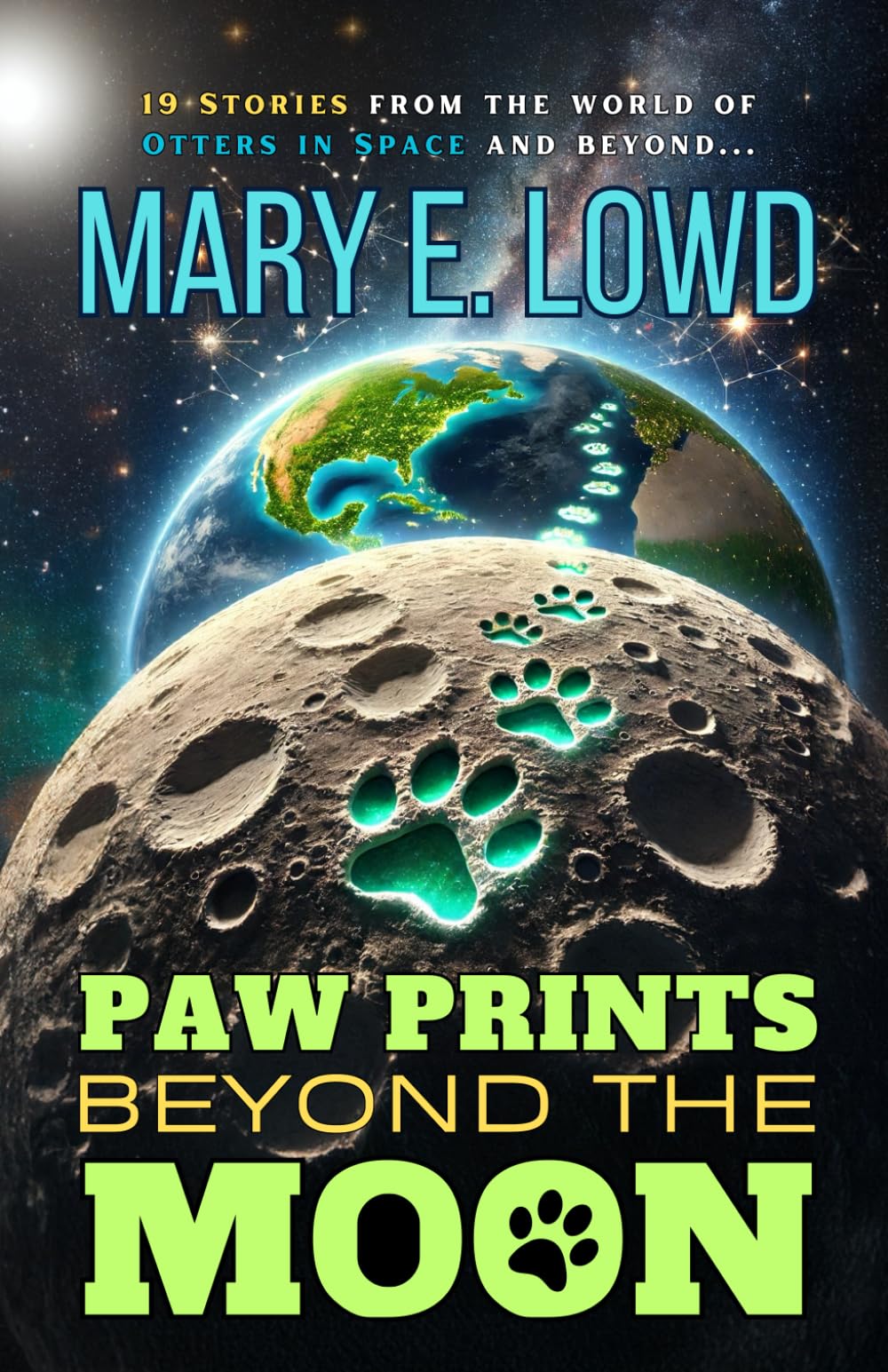 Paw Prints Beyond the Moon (Otters In Space)