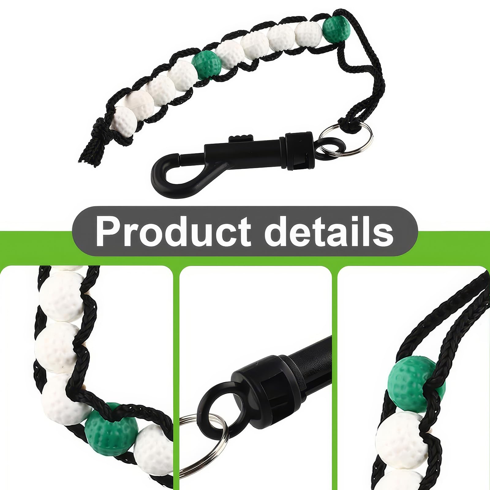 Contatore di Perline da Golf 2pcs Contatore di Colpi di Golf Contatore di Punteggio da Golf Custode del Punteggio di Golf Contatore di Punti per Arbitro Utile per Il Golfista
