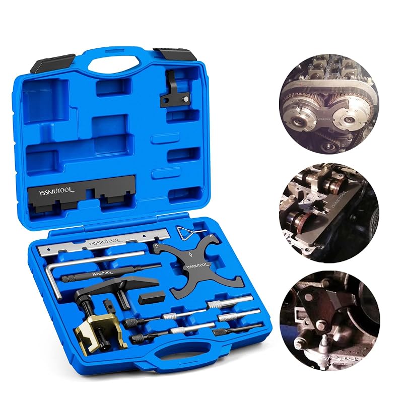 Kit de Ferramentas para Sincronismo do Motor Ford e Mazda YSSNIUTOOL com Travamento de Comando, Virabrequim e Tensionador, 18 peças