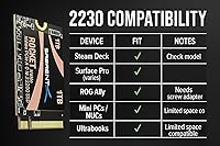 Vista 8 de SABRENT Rocket 2230 SSD NVMe de 1 TB – SSD interno PCIe Gen4 M.2 2230 para Steam Deck, Surface Pro, ROG Ally – Velocidad Gen4 x4 de hasta 5000 MB/s