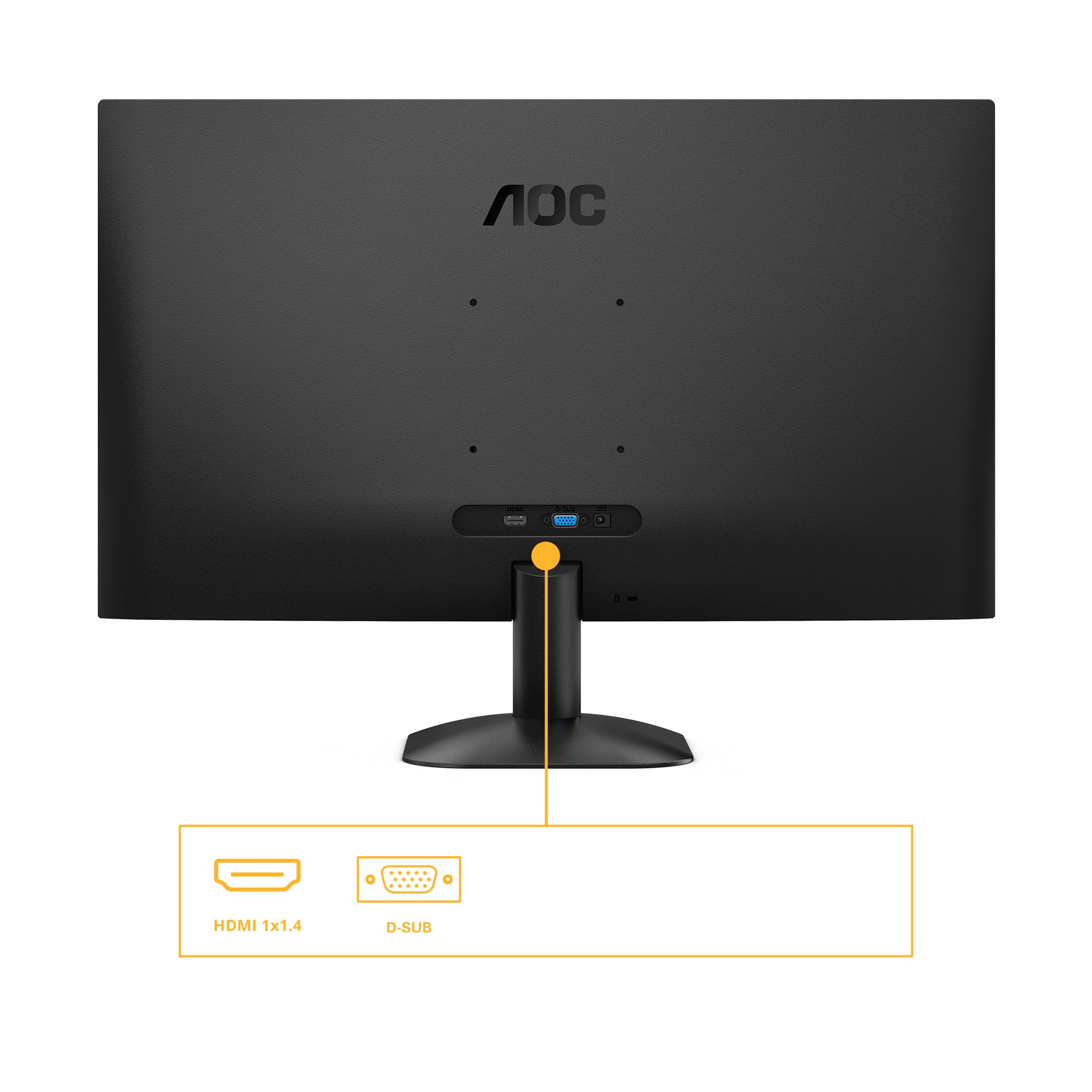 AOC 27B31H - Monitor Full HD da 27 pollici, 120 Hz, sincronizzazione adattiva dell'immagine 1920x1080, 1x D-Sub, 1x HDMI 1.4 nero, 27 inch FHD IPS, 100 Hz, No Altoparlanti
