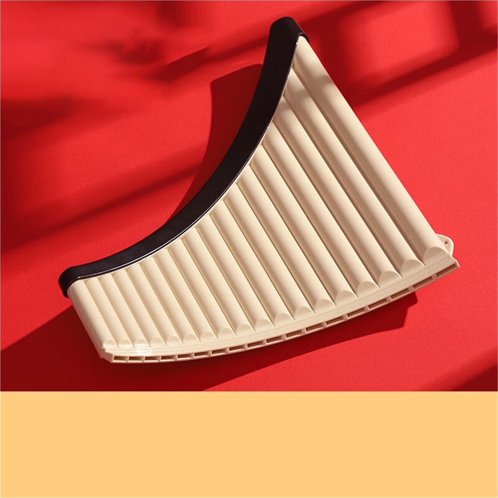Flauti Pan Professionali Strumento Professionale Per Principianti A 18 Tubi C Chiave Panpipe Con Diaframma Curvo(Beige)