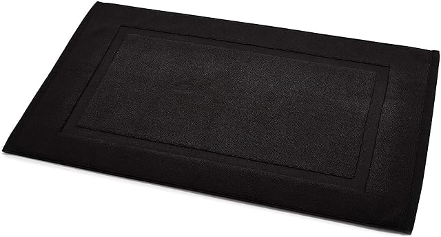 Amazon Basics Banded Bath Mat, Black