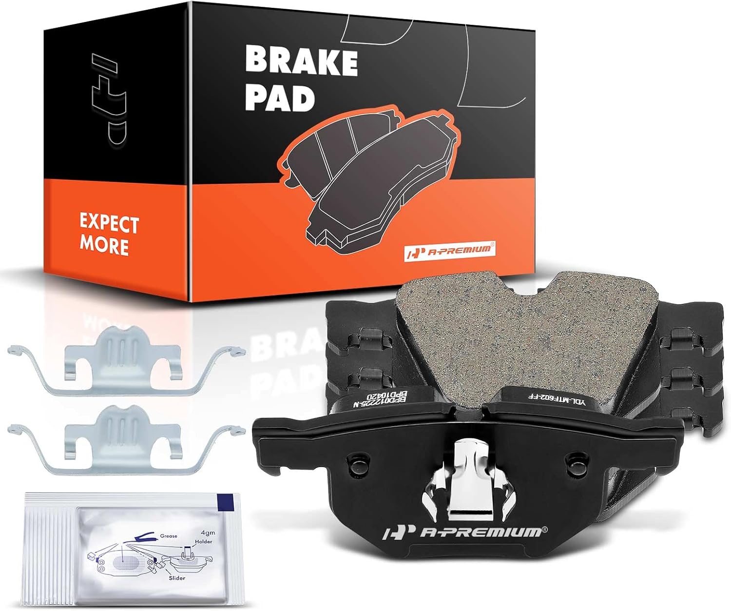 A-Premium Rear Ceramic Brake Pads Set Compatible with BMW Models - 525i/530i 2004-2007, 525xi/530xi 2006-2007, 528i 2008-2010, 528xi/535xi 2008, 528i xDrive/535i xDrive 2009-2010, X5, X6