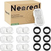 Vista 1 de Official 6-Pack Replacement Filters and Pre-Filter Sponges for 108 oz / 3.2 L Stainless Steel Cat Water Fountain