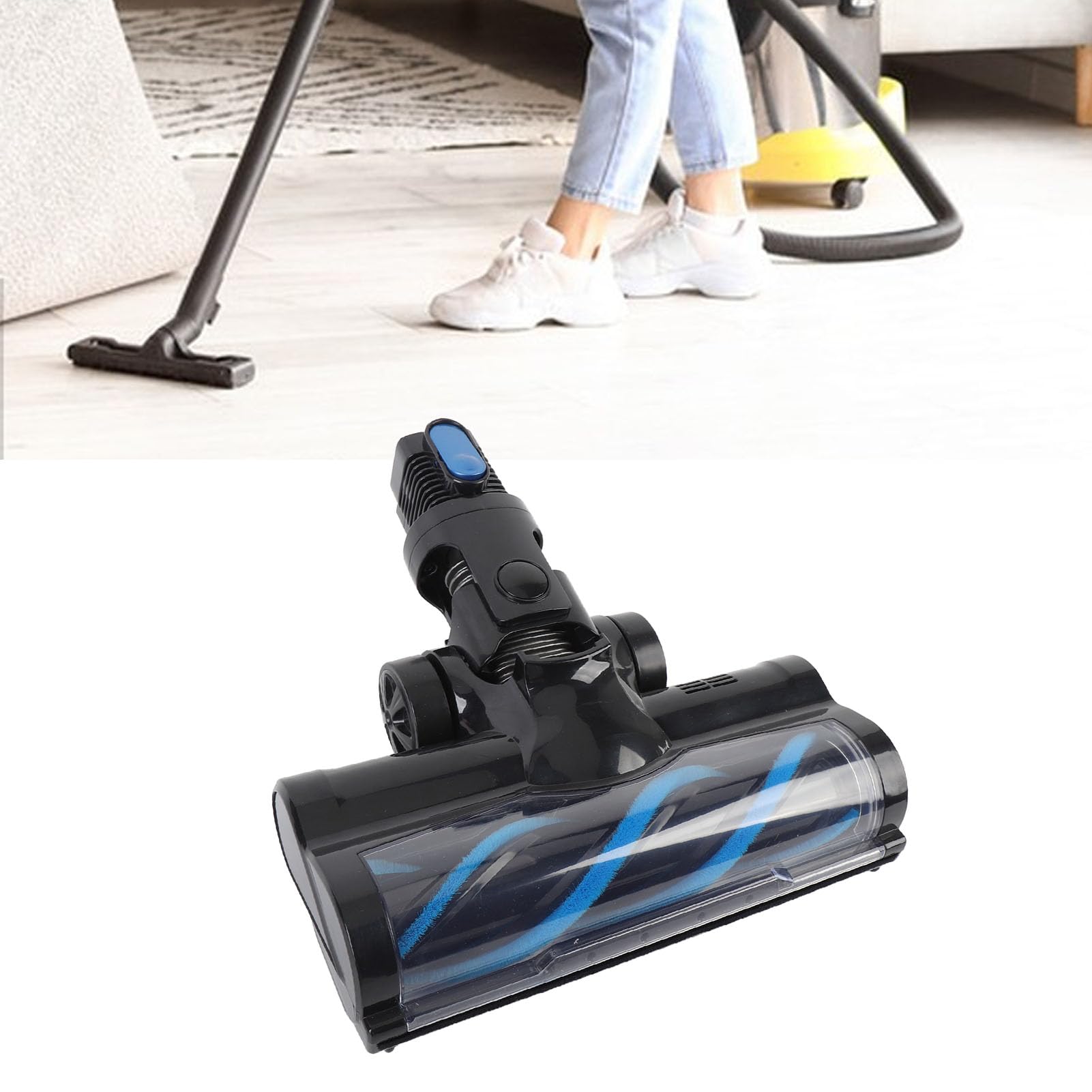 Cepillo de piso eléctrico, cepillo giratorio de 360 grados,Cepillo de aspiradora inalámbrica,Accesorios de aspiradora Accesorios de limpieza doméstica Accesorio de cepillo de vacío 9