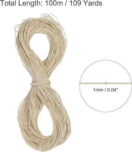 Vista 348 de PATIKIL Cuerda elástica elástica de 1/8 pulgadas, 11 yardas (0.118 in x 32.8 ft), color verde militar para manualidades, correas de gancho