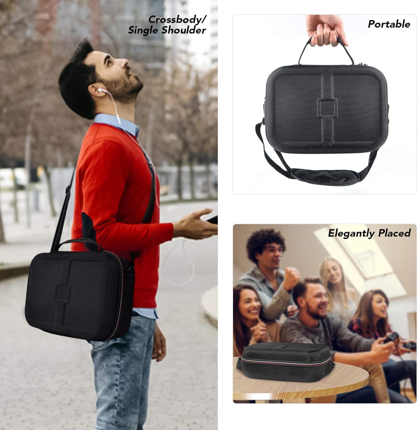 Deluxe Travel Carrying Case for Nintendo Switch / Switch Lite, Sturdy Hard Shell Carrying Bag for Storage Switch Console, Dock, Pro Controller, Accessories with Shoulder Strap 18 Game Cards Slot : Clothing, Shoes & Jewelry