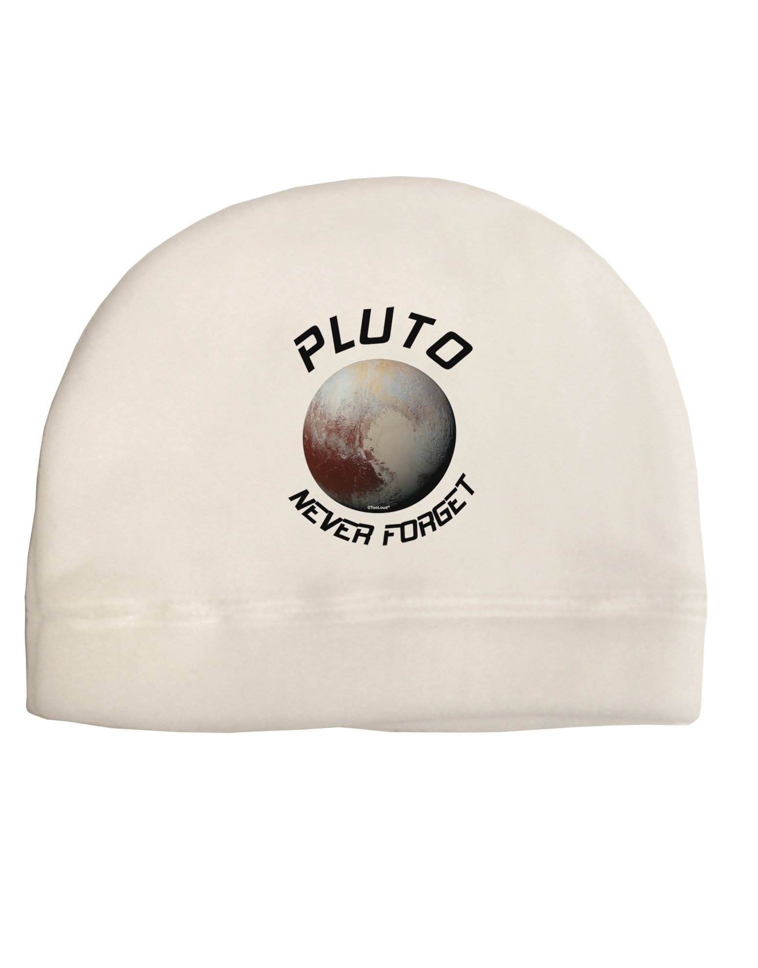 TOOLOUD Never Forget Pluto Funny Science Fan Child Fleece Beanie Cap Hat White