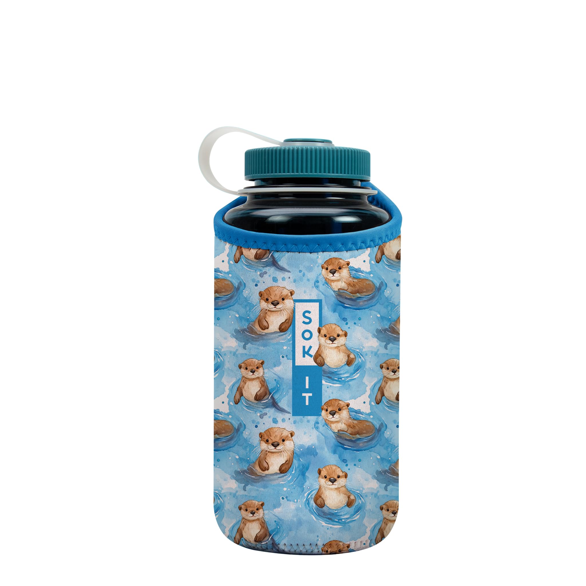 Sok It BotlSok Water Bottle Sleeve Insulated Neoprene Cover (Otterly Adorable, Fits 32oz Nalgene) โ image 1