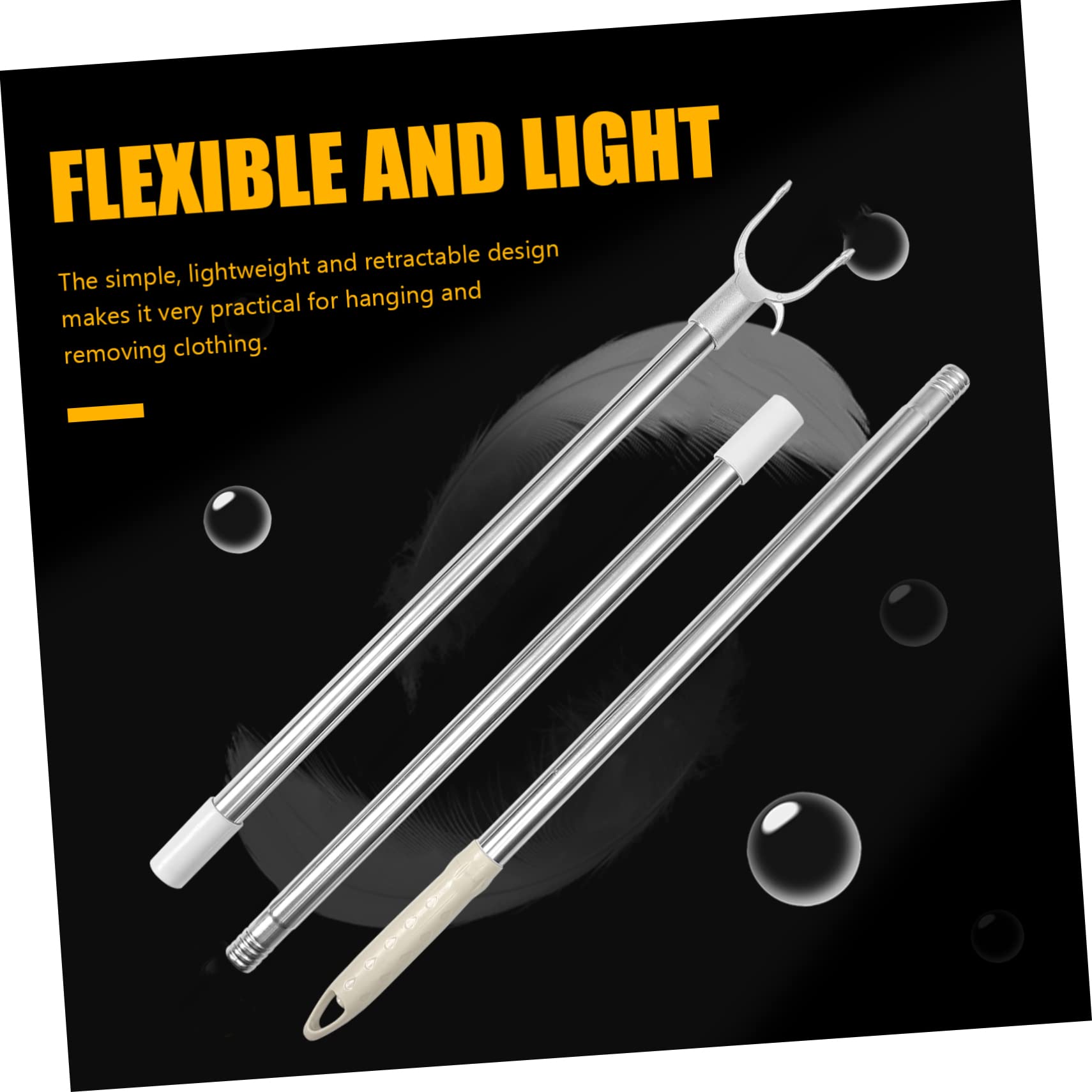 PRETYZOOM Multi Purpose Adjustable Clothes Rod Sturdy Splicing Clothesline for Home Use Lightweight Clothes Pole for Easy Drying and Convenient Clothing Retrieval