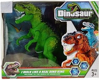 ديناصور متحرك للأطفال – يضيء ويصدر أصوات واقعية – لعبة تفاعلية بشكل T-Rex للأطفال 3 سنوات فأكثر
