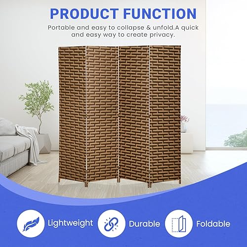 Miniatura 3 de 4 paneles separadores de habitación, pantalla plegable de madera, pantallas de privacidad, paneles plegables, divisor de pared para interiores y