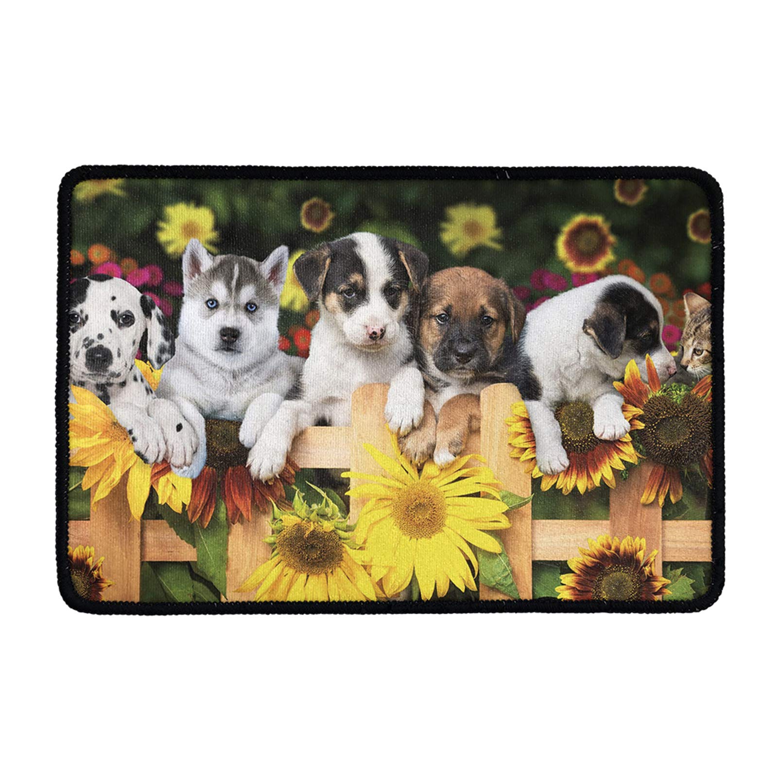 Tapis pour chien antidérapant Hugs Idea absorbant et sécurisé motif tournesol