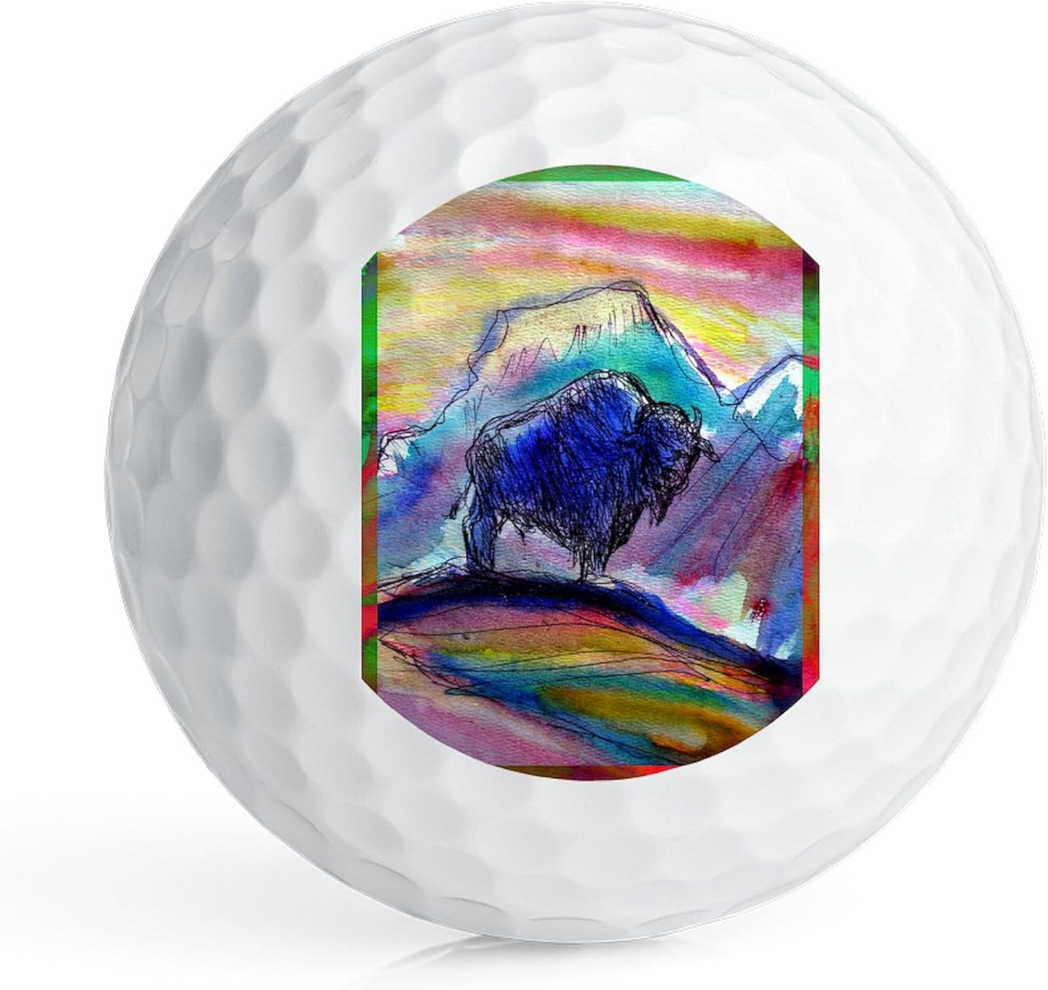 CafePress Buffalo, Colorful, Art Novelty Golf Balls (Pk of 12)