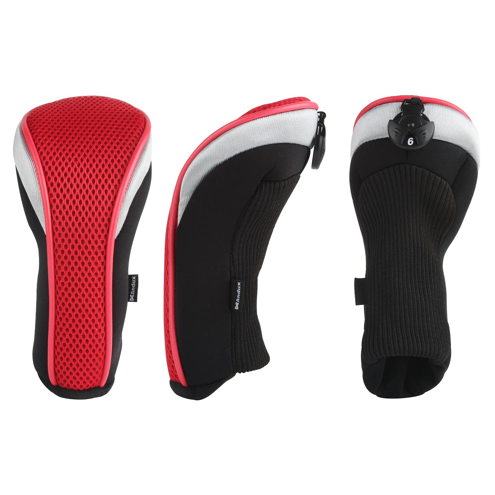 Andux Pack of 2 Mesh Golf Hybrid Club Head Covers w/No. Hang Tags