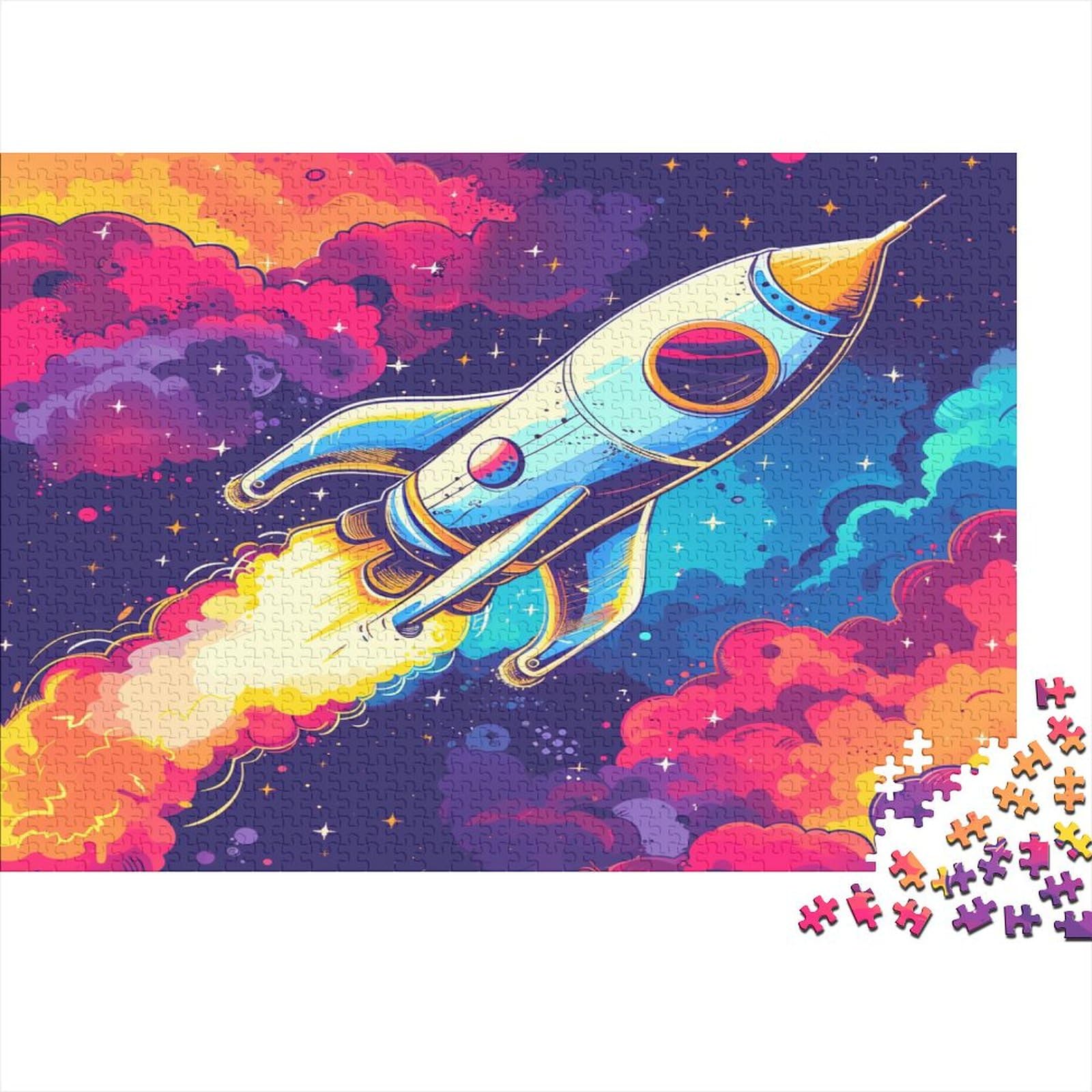 Rocket Puzzles 1000 elementów, Puzzle dla dorosłych, puzzle - wysokiej jakości nadruk 1000 sztuk (75 x 50 cm)