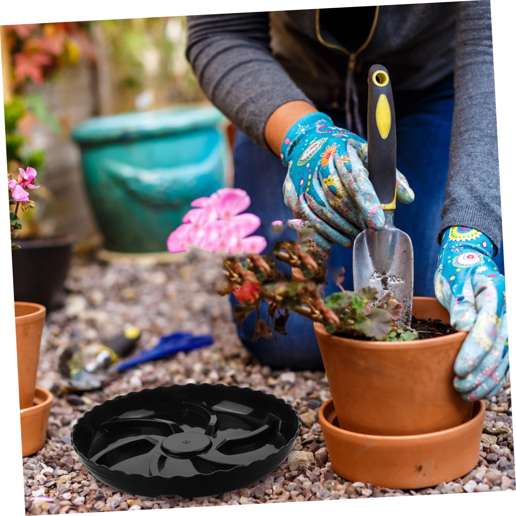Amazon | IWOWHERO 2個 鉢植えの多肉植物 鉢植えトレー 植物水トレイ