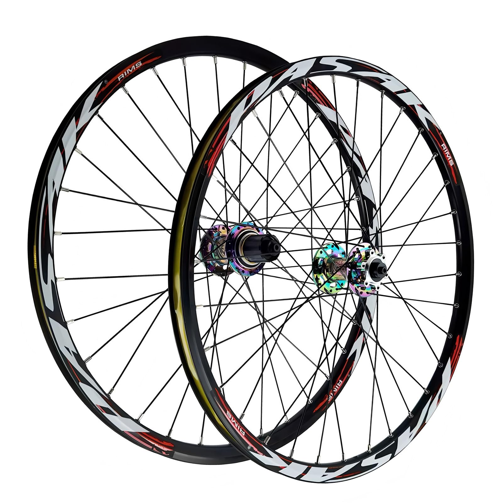 Set di Ruote per Mountain Bike 26/27.5/29", mozzi HG a 32 Fori, sgancio rapido per Freno a Disco Anteriore/Posteriore, Cerchio in Alluminio a Doppia Parete, Adatto a Pneumatici da