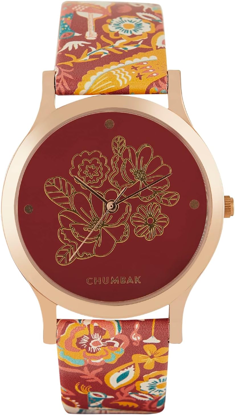 TEAL BY CHUMBAK Round Dial Analog Watch for Women| Elephant Collection| Wrist Watch for Ladies | Ladies Ghadi | Gifts for Women/Girls/Ladies |Stylish Fashion Watch for Casual/Work