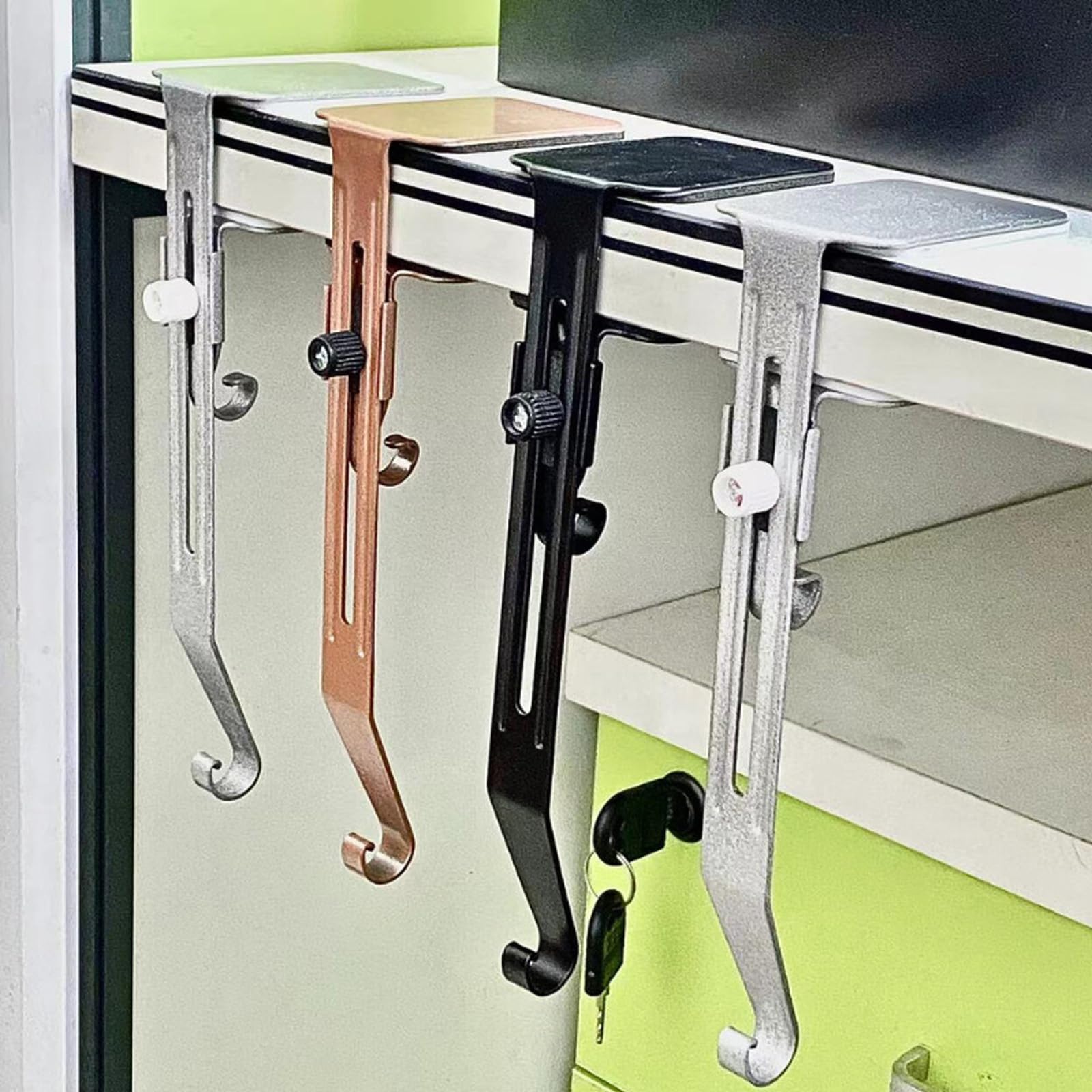 3pcs Soporte Ajustable 2 en 1 Para Medias NavideñA Resistentes para Repisa