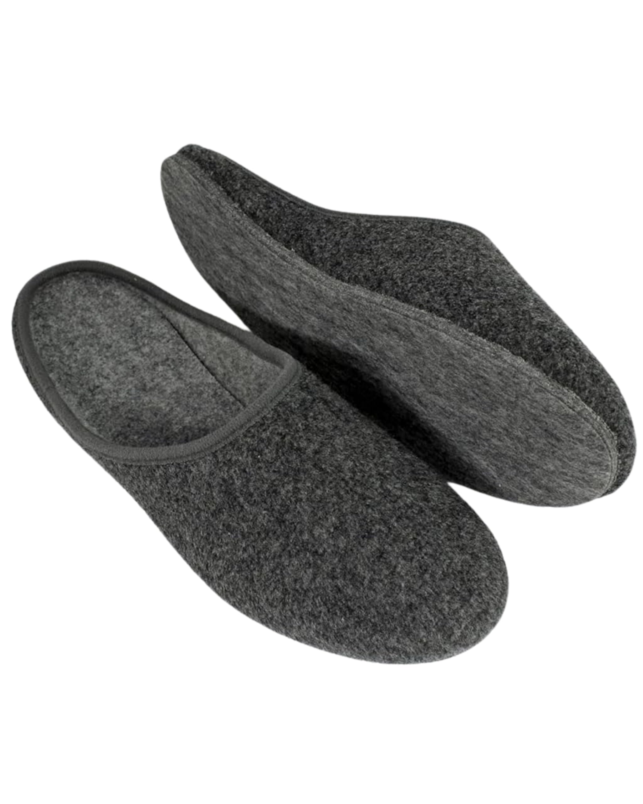 Pantoffelmann Chaussons en feutre avec semelle en feutre | Rouge/Gris/Bleu marine | Tailles 36 à 48 | Pantoufles respirants et confortables pour femmes et hommes | Chaussures élégants et chauds