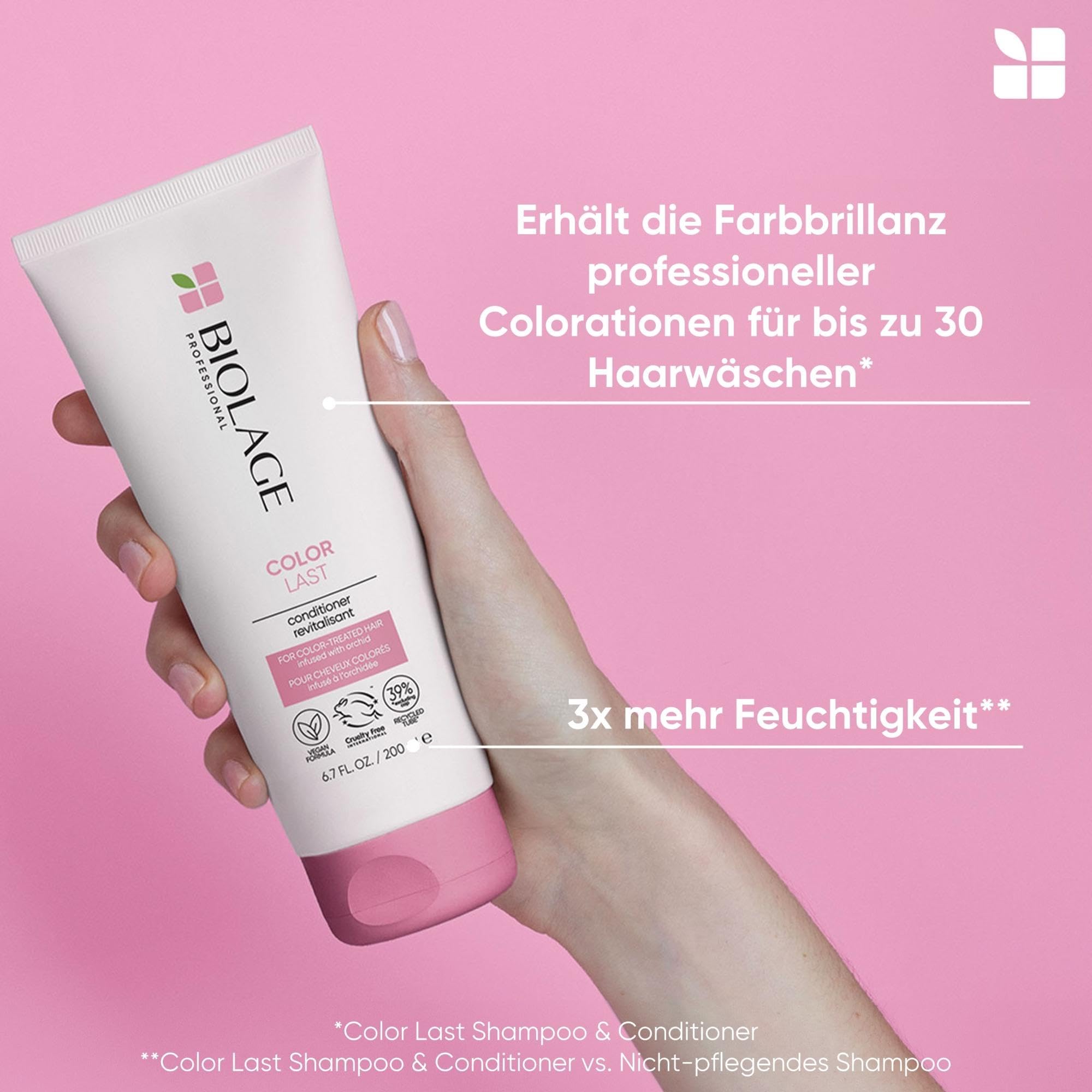 Biolage Pflegender Conditioner für gefärbtes oder getöntes Haar, Für Erhalt und Glanz der Farbe, Mit Orchideen-Extrakt, Color Last, 1 x 200 ml