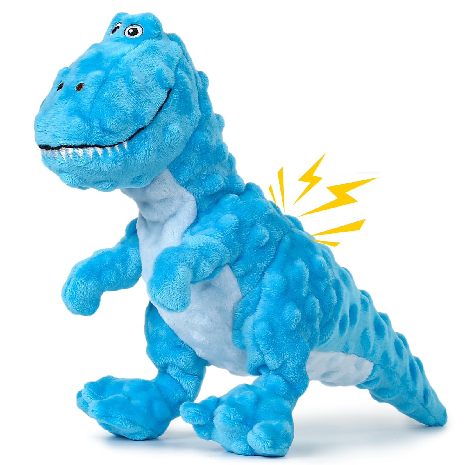 FLERDMAU Squeaky Dog Toys, Interactive Dog Toys with Crinkle Paper, Plush Dog Toy for Tug of War Game, Relieves Boredom, Suitable for Puppies Small, Medium Dogs (Blue, Medium)