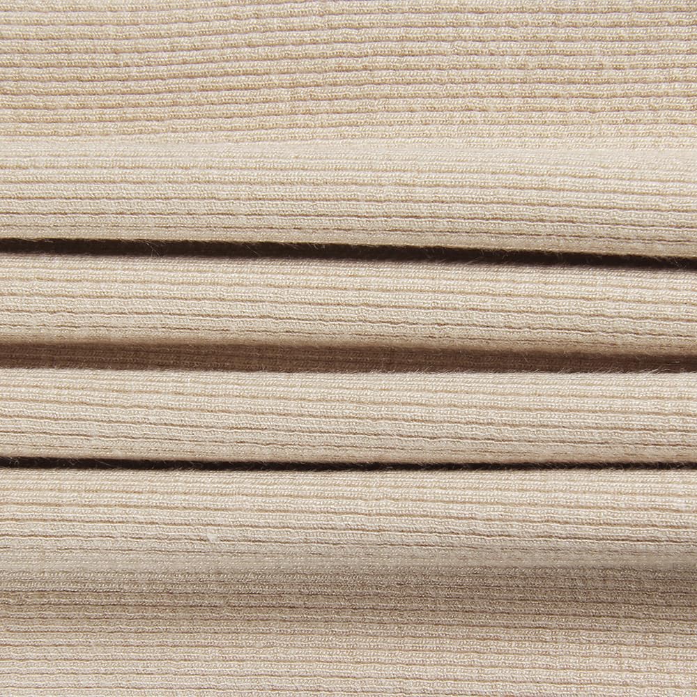 GEMBERA Body da donna elasticizzato a maniche lunghe a collo alto a costine lavorato a maglia aderente basic