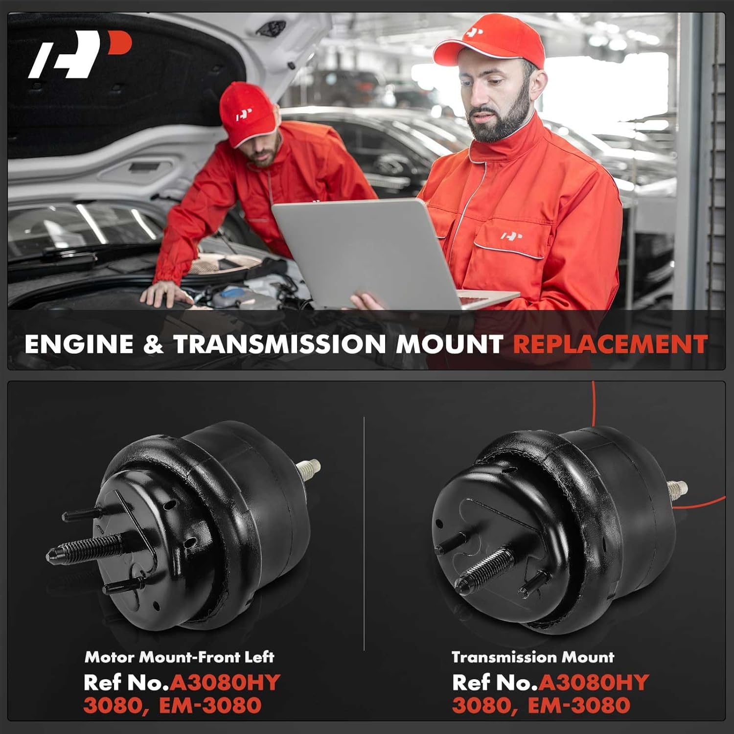 A-Premium 2PCS Engine Motor Mount Transmission Mount Kit Compatible with Ford Five Hundred 2005-2007, Freestyle 2005-2007 & Mercury Montego 2005-2007, 3.0L Automatic Transmission, Replace# 5F9Z6068A