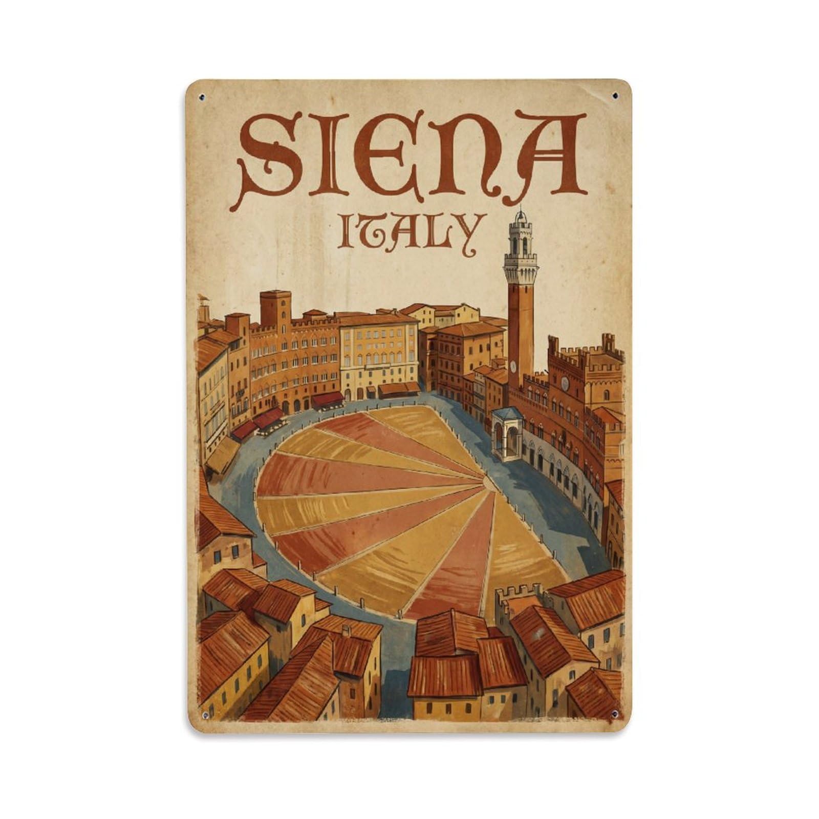 Italy Siena Travel Metal Tin Sign