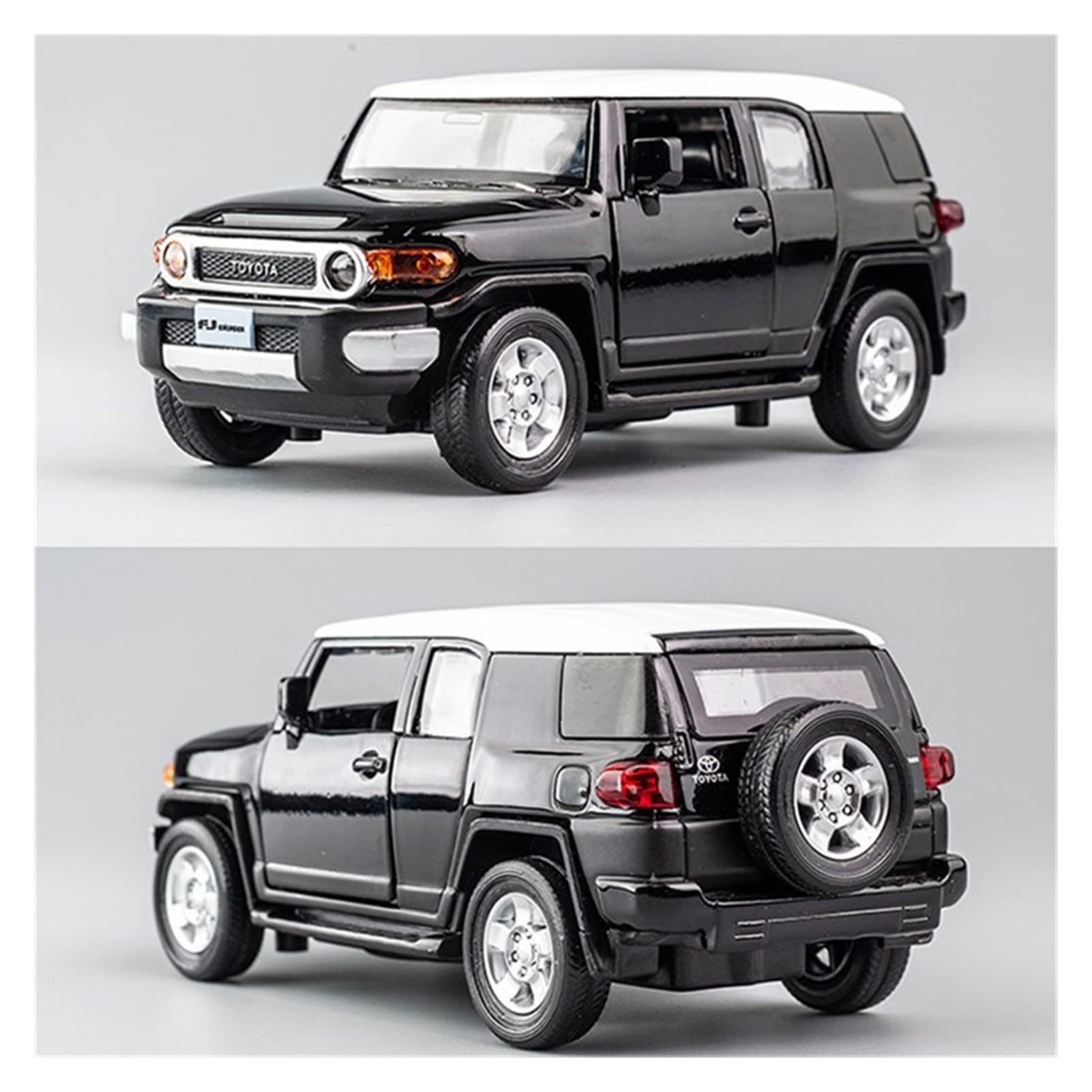 Veicoli a Motore in Scala 1:32 Para TOYOTA FJ Cruiser Aleación De Simulación Todoterreno Modelo De Coche Fundido A Presión Sonido Ligero Vehículo De Juguete Modello di Auto Replica ( Color : Black )