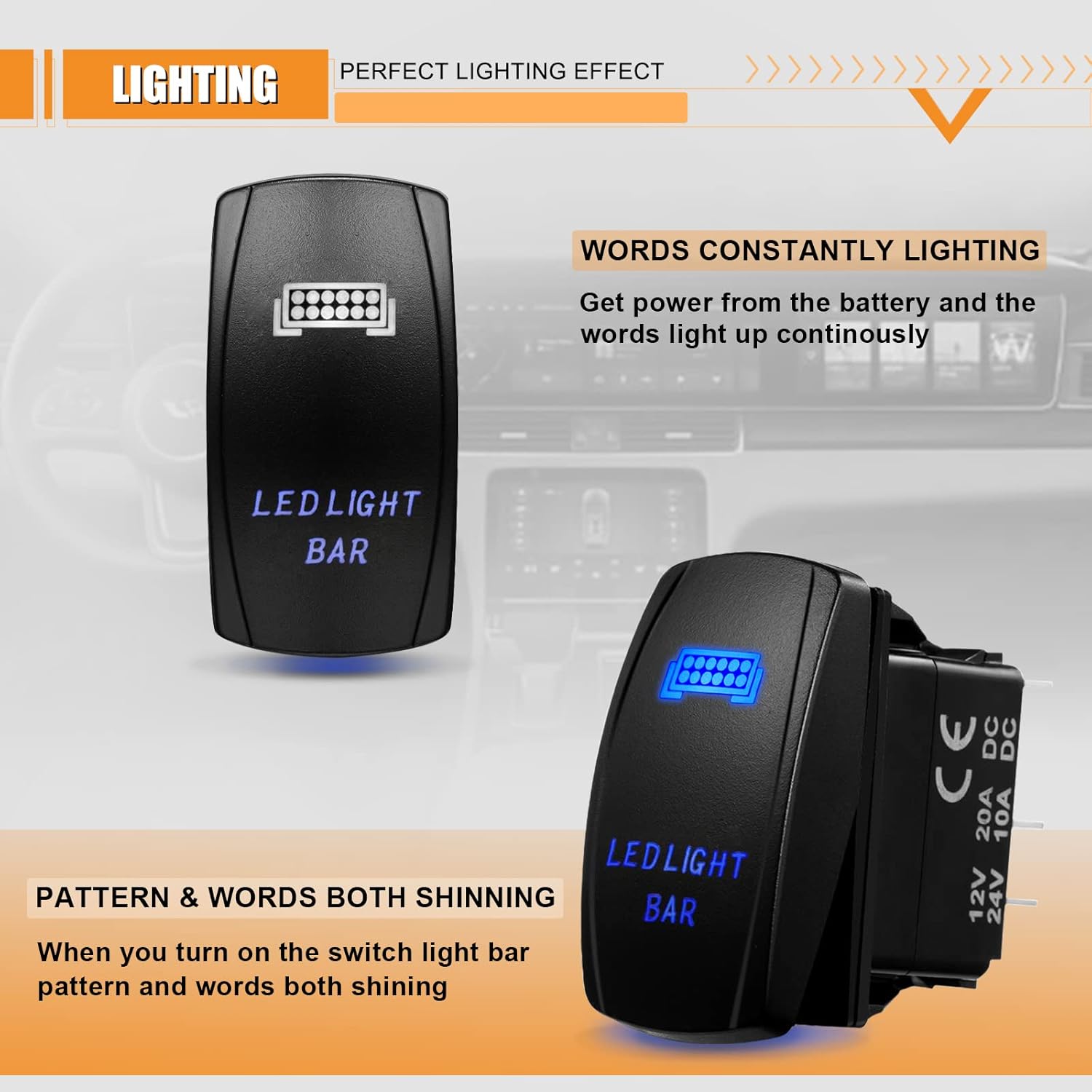 Auxbeam Wiring Harness with Rocker Switch for LED Light Bars in Nepal