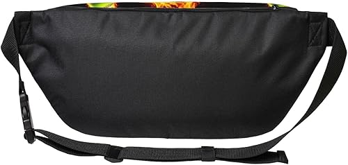Miniatura 2 de Riñonera pequeña cruzada para la cintura, bolsa de viaje (béisbol de softbol de llama de fuego) color 1568,color