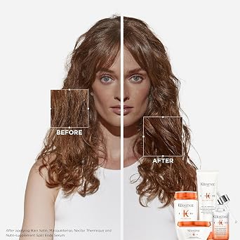Kerastase Nutritive Split Ends Hair Serum For Dry Hair - Hydrating & Nourishing Leave-In Hair Oil Treatment For Smoothness and Shine, Ultra-Sealing Formula With Anti-Dryness Polymers, 1.7 Fl Oz