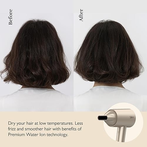 Miniatura 5 de Silk'n Secador iónico ligero con difusor y concentrador - Secador de pelo SilkyAir - Calor y velocidad ajustables - Motor silencioso - Control de