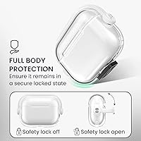 Vista 3 de kwmobile Funda transparente para auriculares compatible con Apple Airpods Pro 2 / Pro 1 - Funda de TPU para auriculares con soporte para teléfono