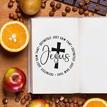 Wooden Handle Holy Smokes Jesus Religious Scrapbooking Rubber Stamp | from The Studio of Stamp Collection | Faith Based Crafting Supplies for Bible Journaling, Card Making & DIY Projects