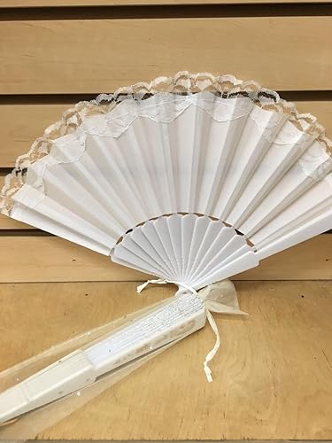 12 bolsas de organza de color marfil brillante para abanicos de mano, recuerdo de fiesta de boda (no incluidos)  bolsas plegables para abanicos de disponible en Yaxa Colombia