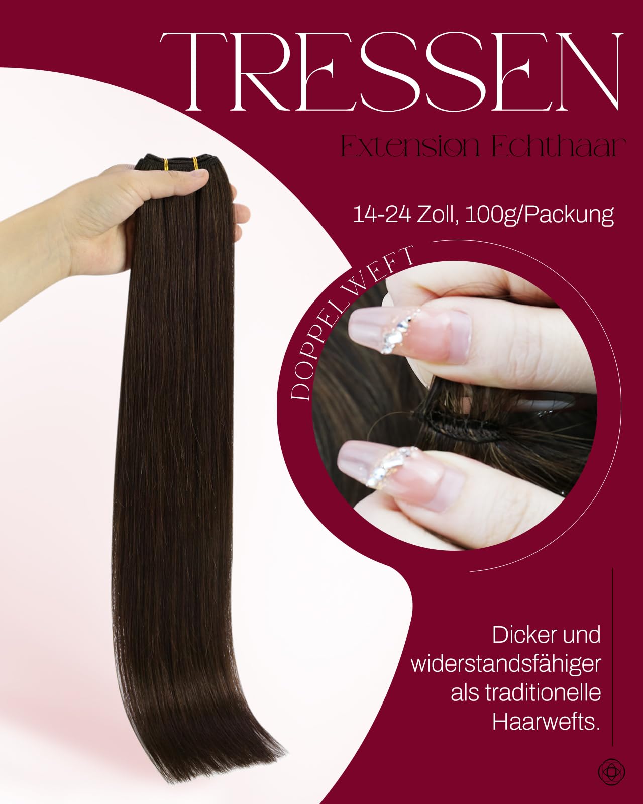 Moresoo Weft Hair Extensions Real Human Hair Medium Brown Highlighted Platinum Blonde Sew in Human Hair Extensions Brown to Blonde Full Head Remy Straight 18 Inch 100g/Pack #P6/60 — view 57