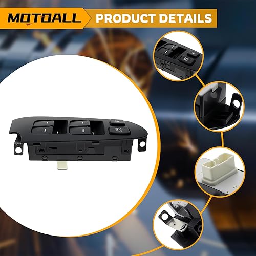 Miniatura 3 de MOTOALL Interruptor de ventana eléctrico del lado izquierdo del conductor para Kia Forte 2010-2013 935701M100Wk