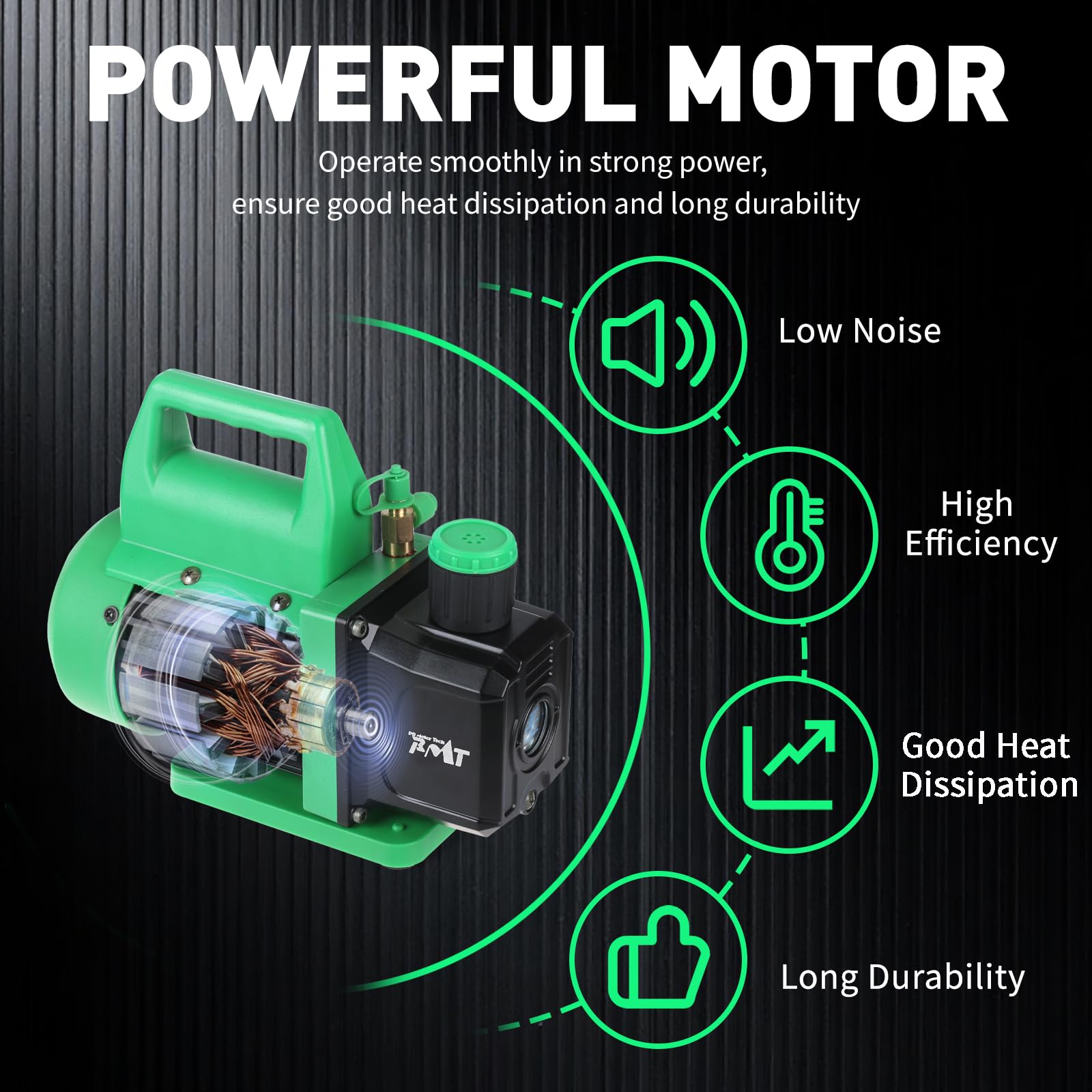 PB Motor Tech - Juego de Bomba de vacío y manómetro - Bomba de 4.5 CFM con manómetro de Aluminio, acopladores rápidos, Adaptador 410, Herramienta de Grifo y Bolsa de Transporte, para refrigerantes