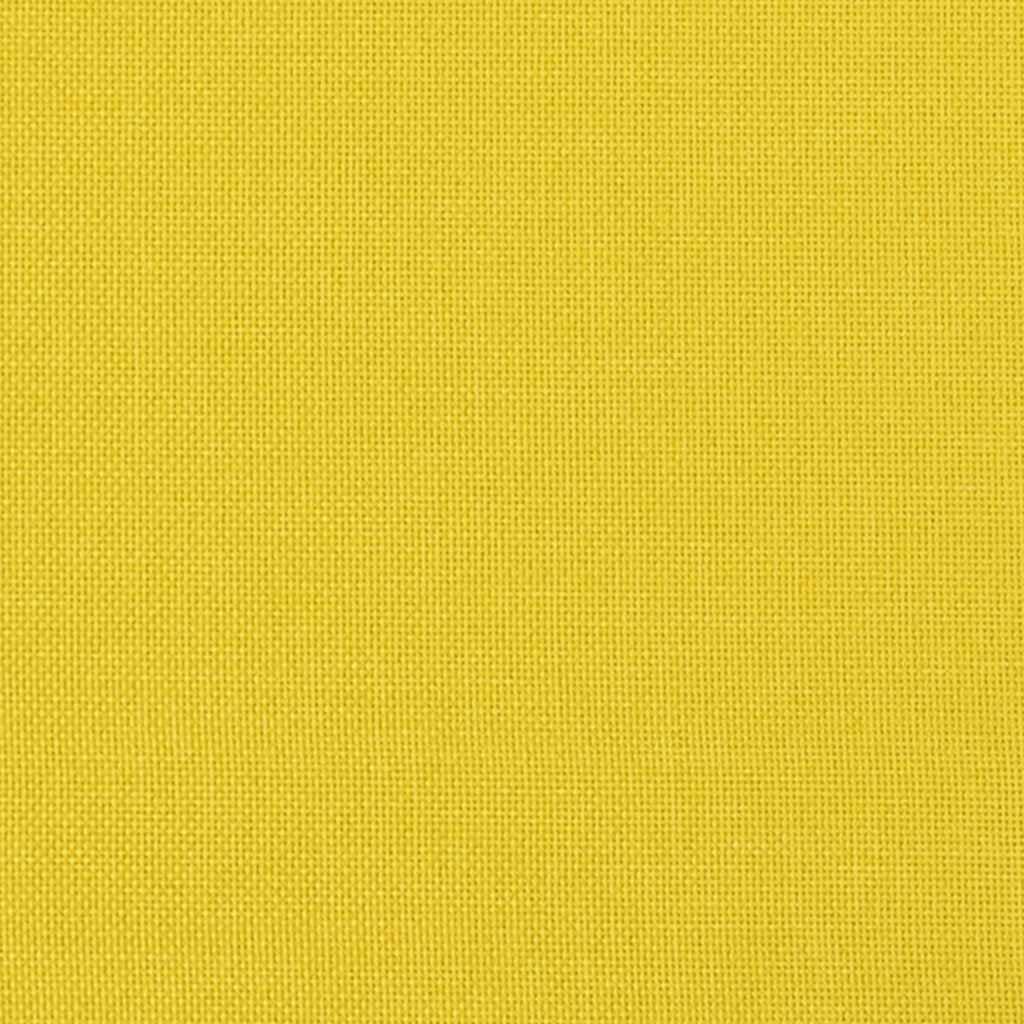 Sofá modular amarillo claro con cojín acolchado de tela y relleno de espuma, 224 x 105 x 64 cm, marco de metal, 2 piezas para salón, salón y cine en casa