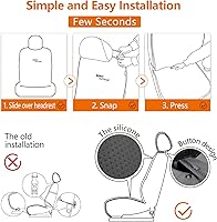 Vista 3 de Sojoy IsoTowel Funda para Asiento Delantero de Automóvil - Protector de Asiento de Automóvil de Microfibra Absorbe Sudor - Secado Rápido